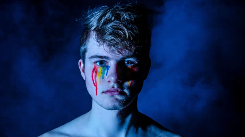 LGBT rainbow face