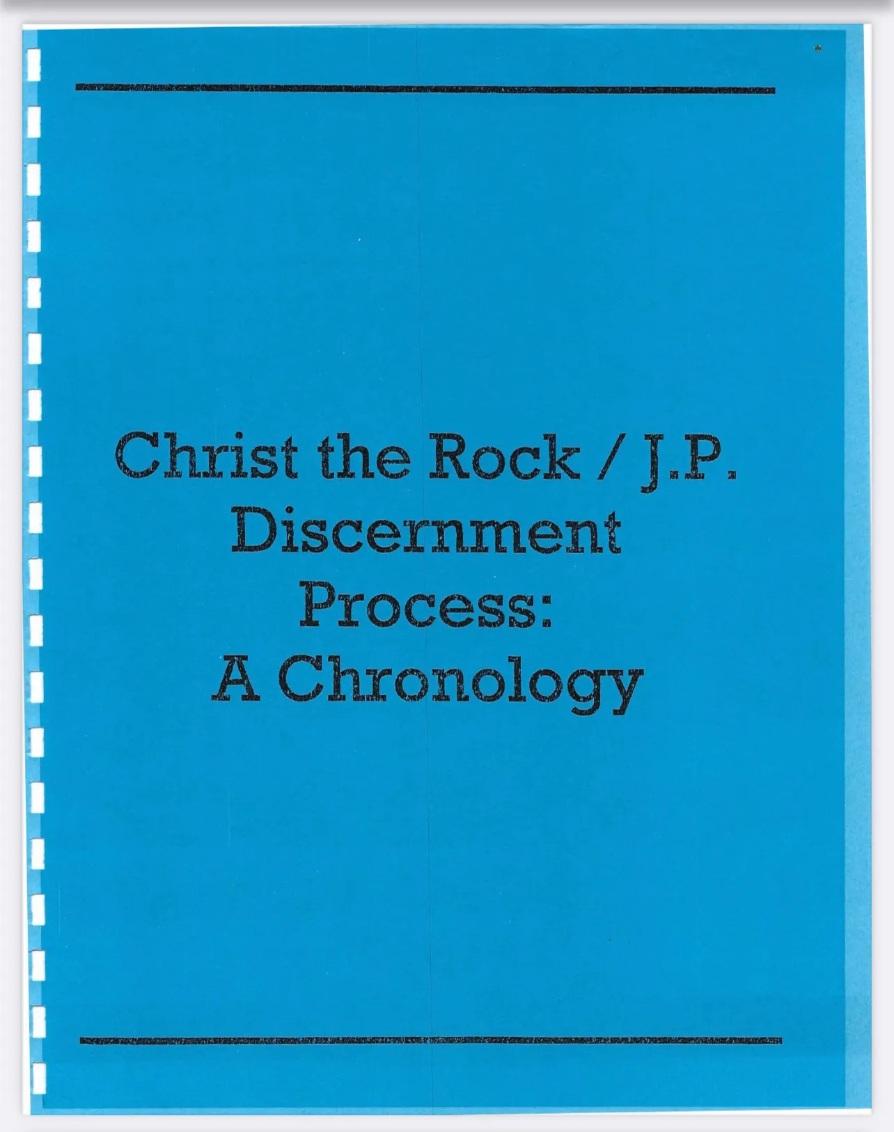 Christ the Rock Church / Joie Pirkey Discernment Process: Part 1 ...